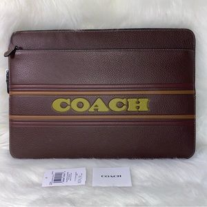 Coach Laptop Case With Coach Stripe New